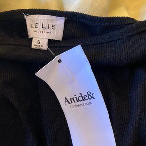 NWT Black One Shoulder Bodysuit